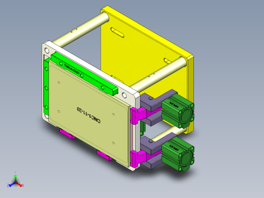 T300-A笔记本CNC工装夹具三维模型-CNC1正等轴测缩略图