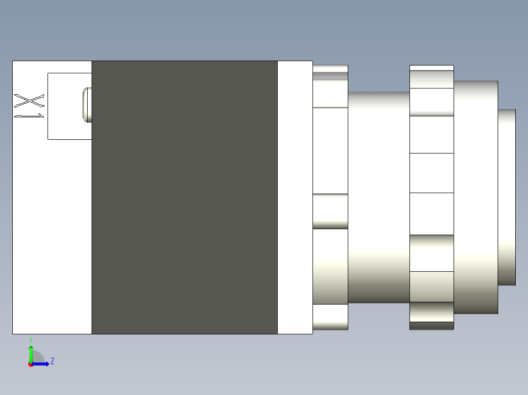 德力西电气LD11-25 纯白 圆平形左视图