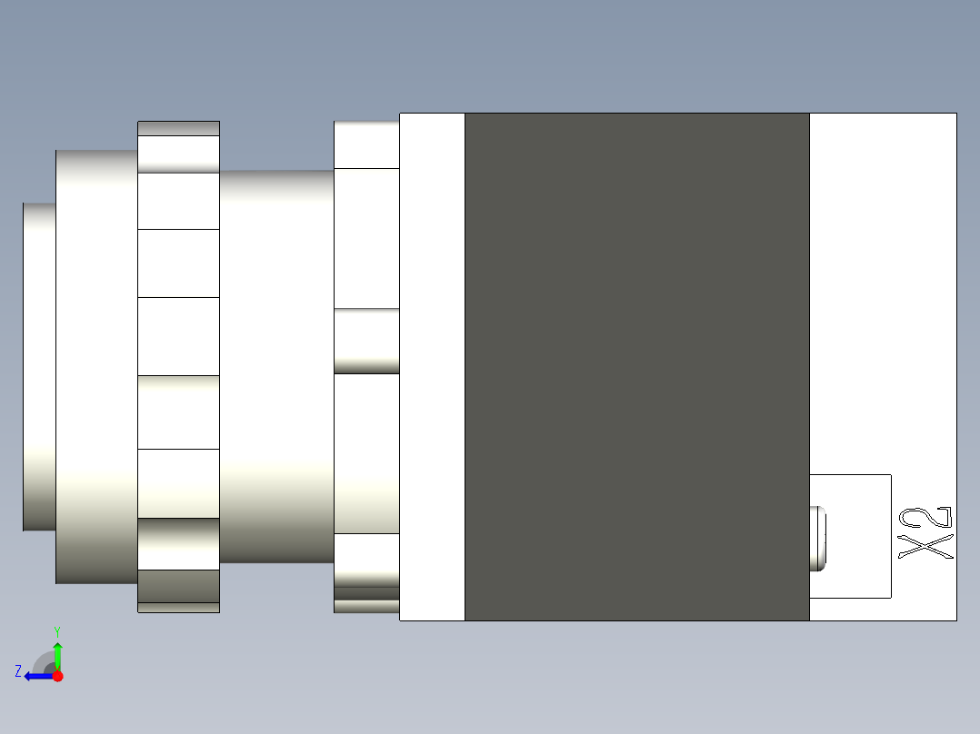 德力西电气LD11-25 纯白 圆平形右视图