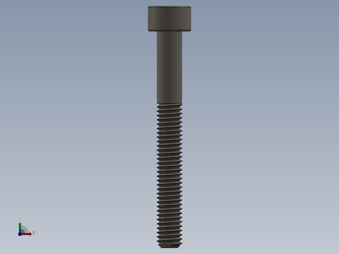 Screw_DIN_912_M3.5x30_A2.SLDPRT公制内六角螺钉前视图