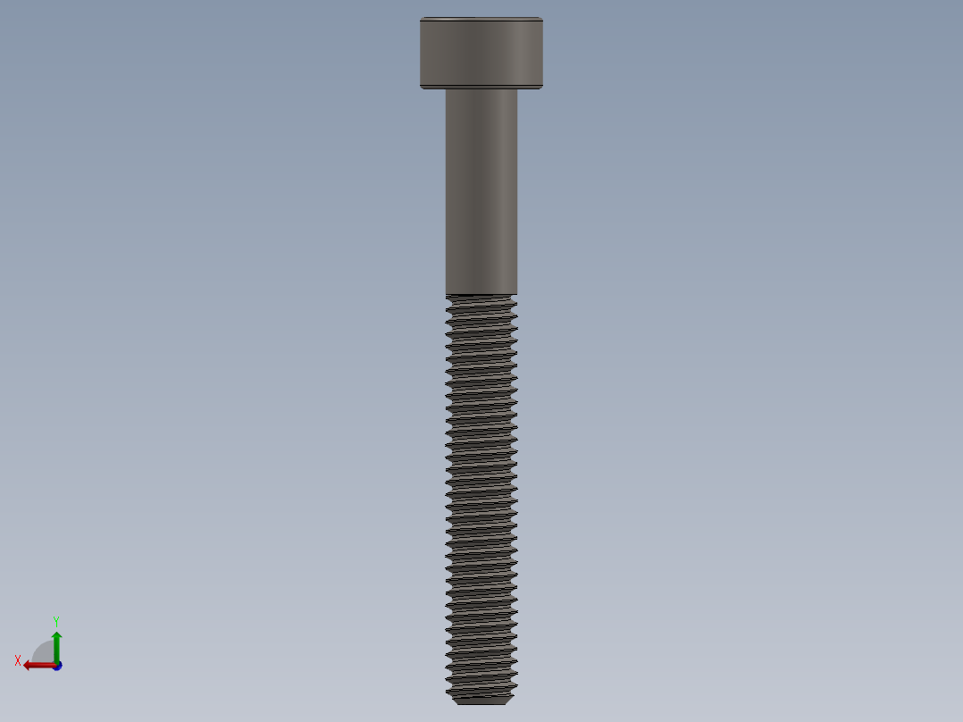Screw_DIN_912_M3.5x30_A2.SLDPRT公制内六角螺钉后视图