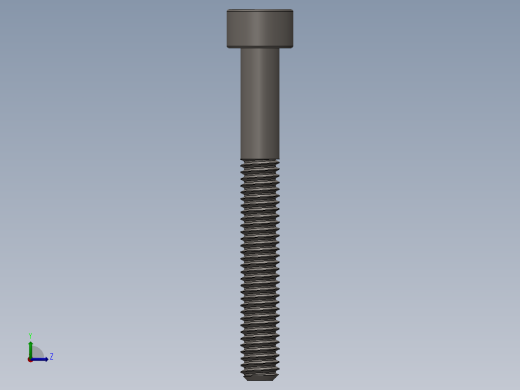 Screw_DIN_912_M3.5x30_A2.SLDPRT公制内六角螺钉左视缩略图