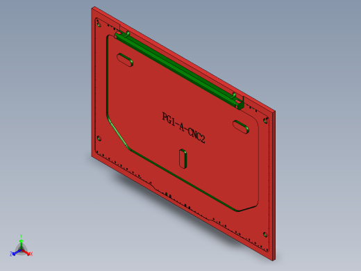 小尺寸电脑飞面开粗铣内腔程序模型