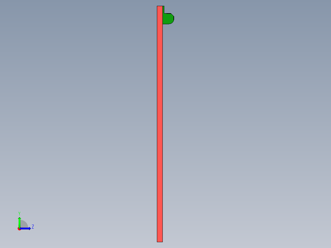 小尺寸电脑飞面开粗铣内腔程序模型左视图