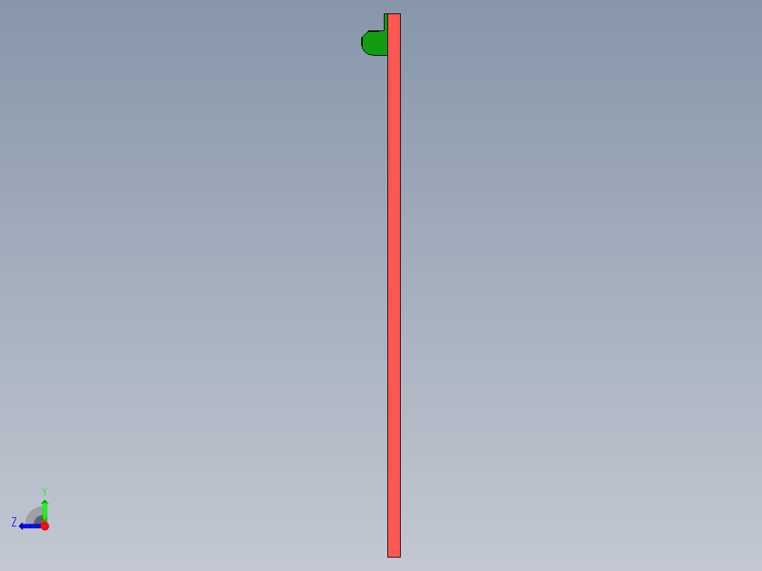 小尺寸电脑飞面开粗铣内腔程序模型右视图