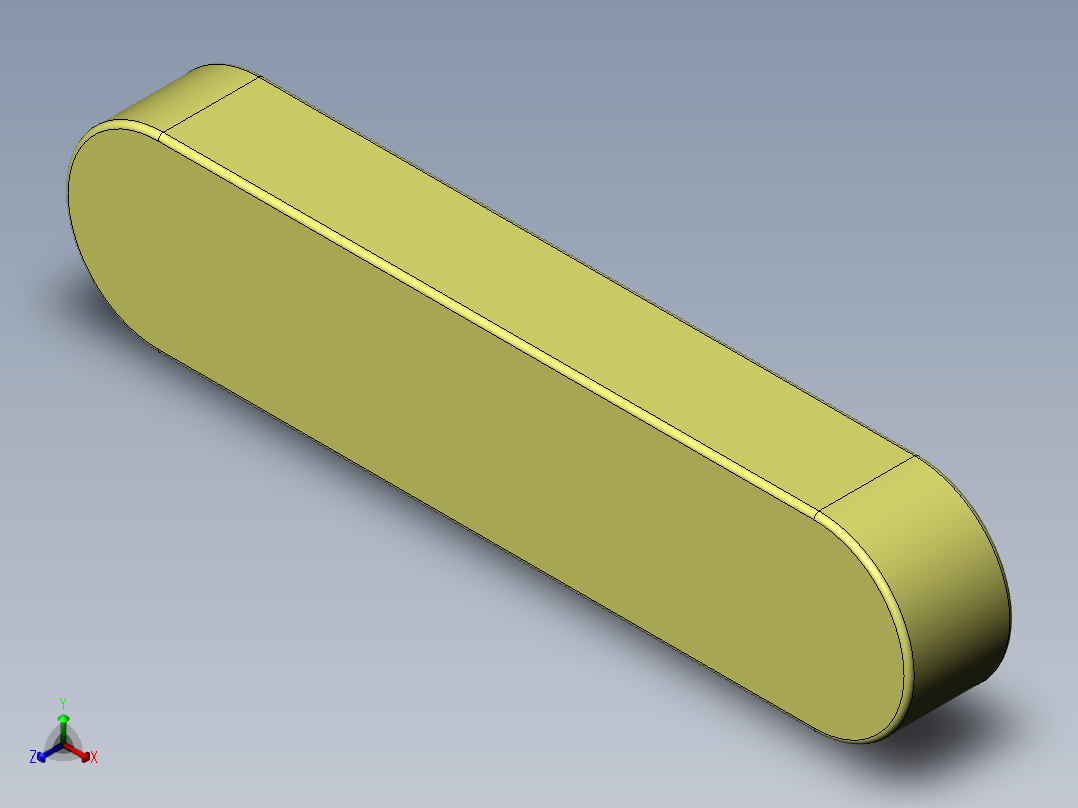 普通平键A型45×25×200正等轴测图