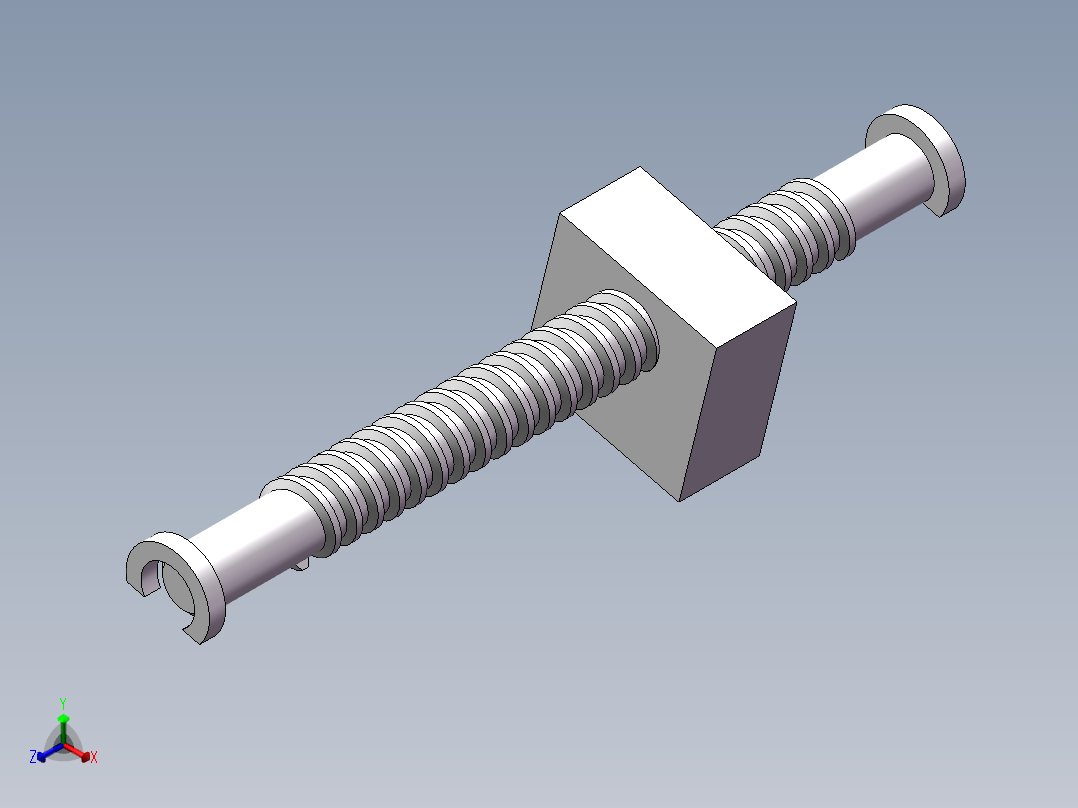 螺杆螺母传动（含运动仿真）正等轴测图