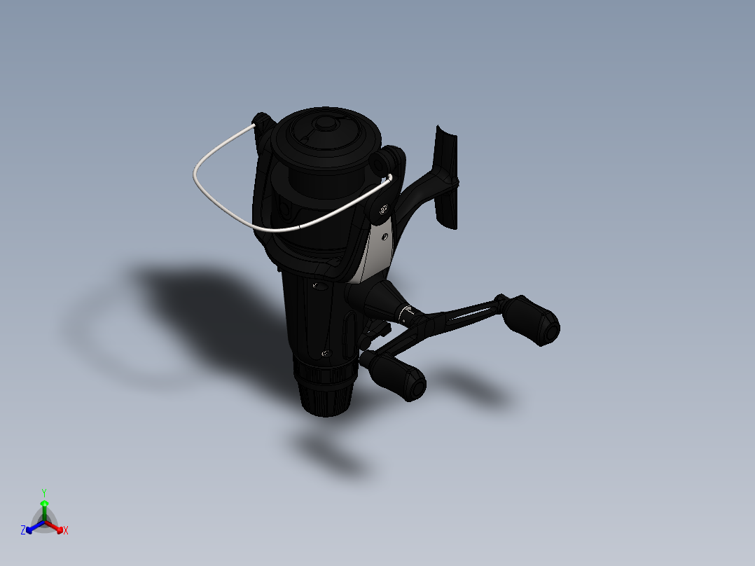 钓鱼竿(13)正等轴测图