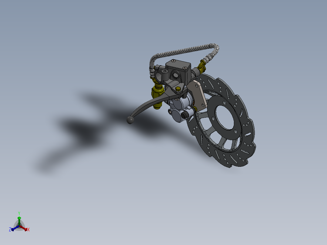 刹车系统(23)正等轴测图