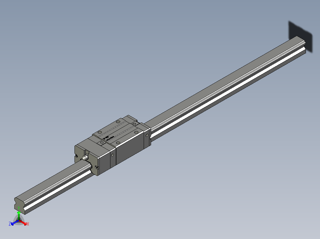 Y轴直线导轨线性滑轨HGH-CAHGH-HAHGH15CA1T400Z0CIE2正等轴测图