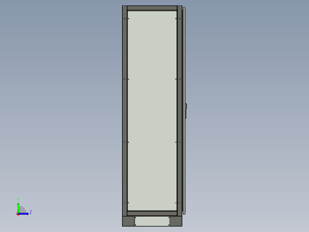 电气面板单元左视图