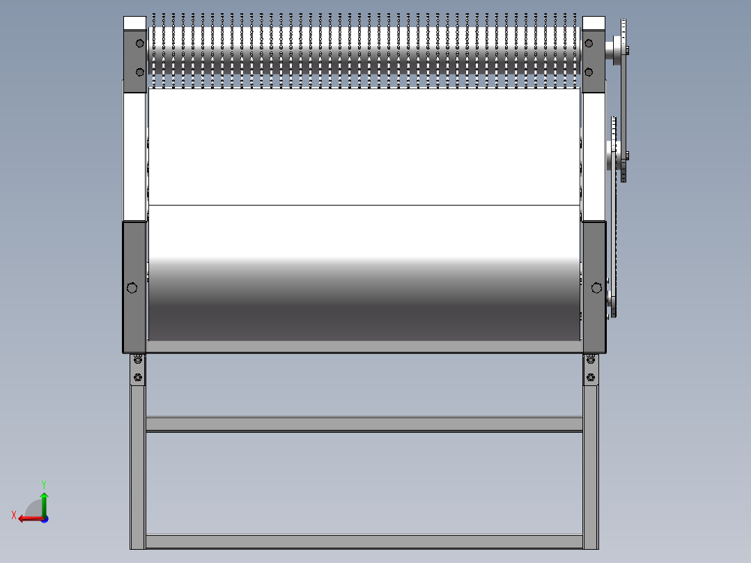 皮带传送机清扫机构后视图