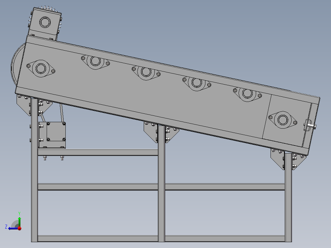 皮带传送机清扫机构右视图