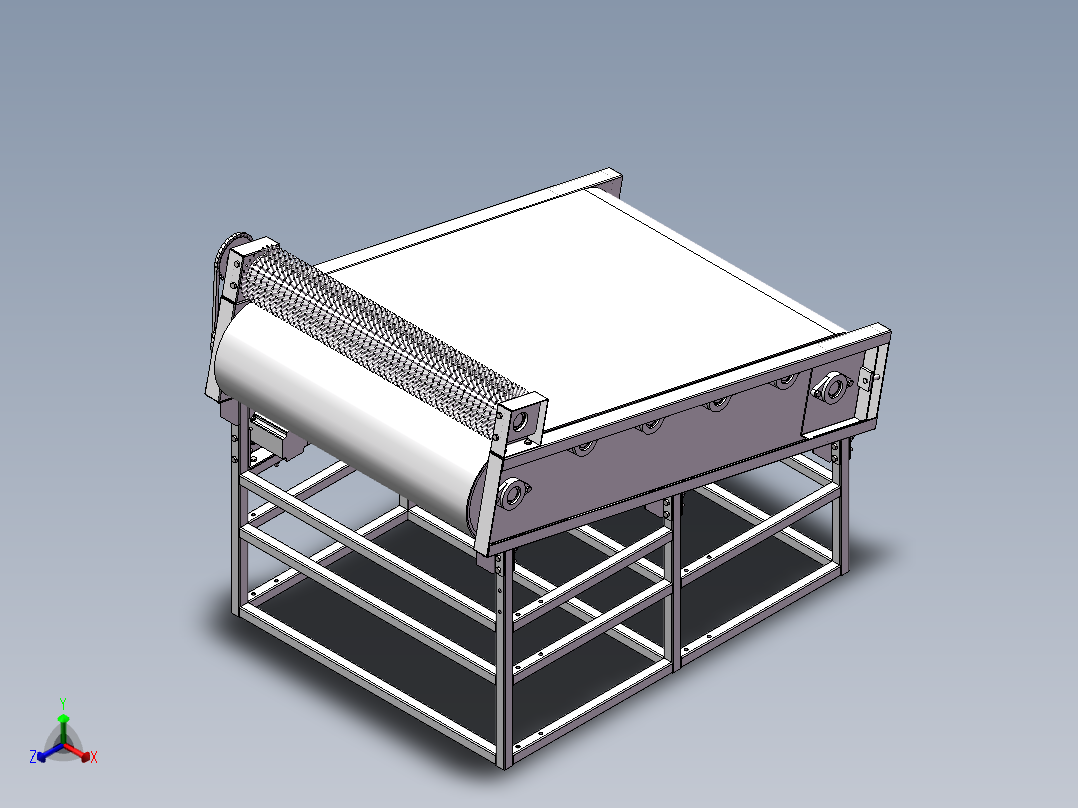 皮带传送机清扫机构正等轴测图