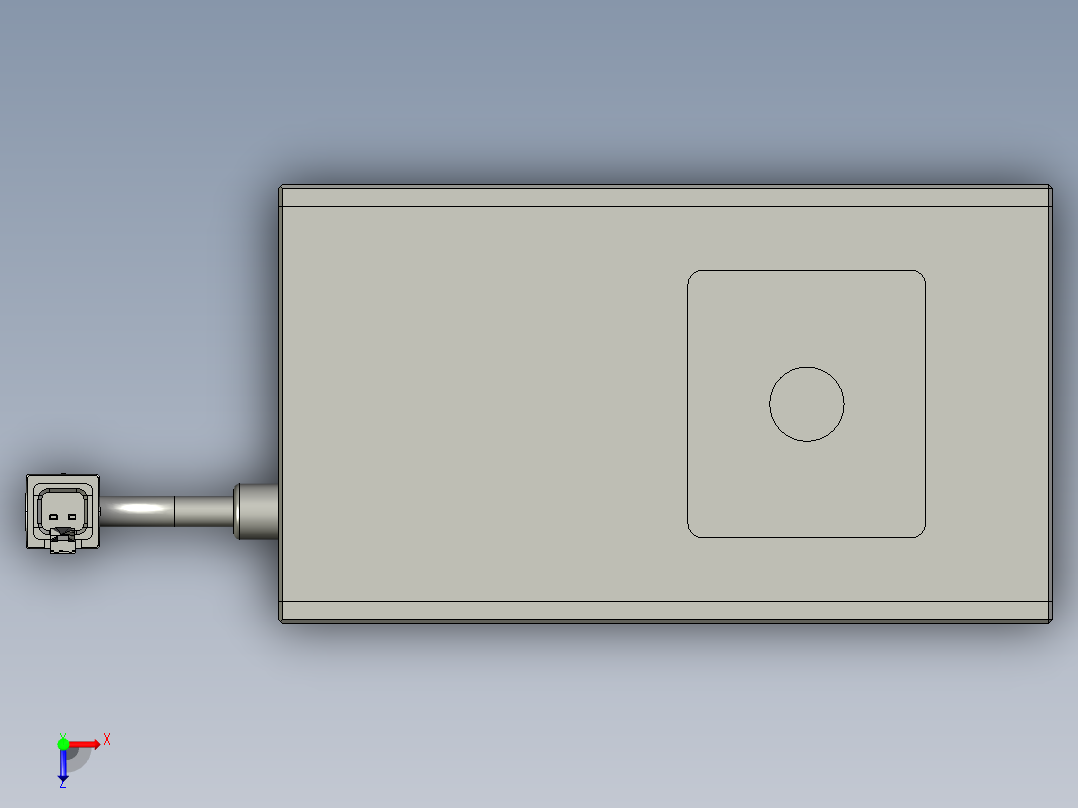 OPT-CO60-X-V50示意图俯视图