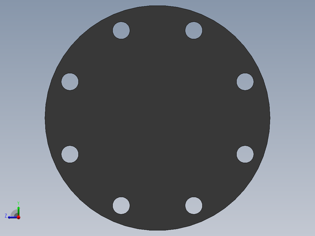 FLANGE-BLIND_DN125_PN10_U-PVC右视图