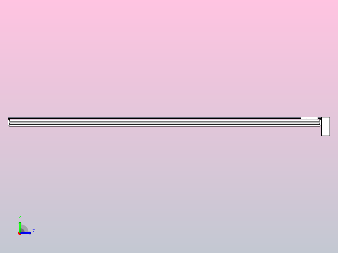 皮带直线轴半封闭可选导轨TPA-HNB-120D-110-L2200-LP-C-P40-N3左视图