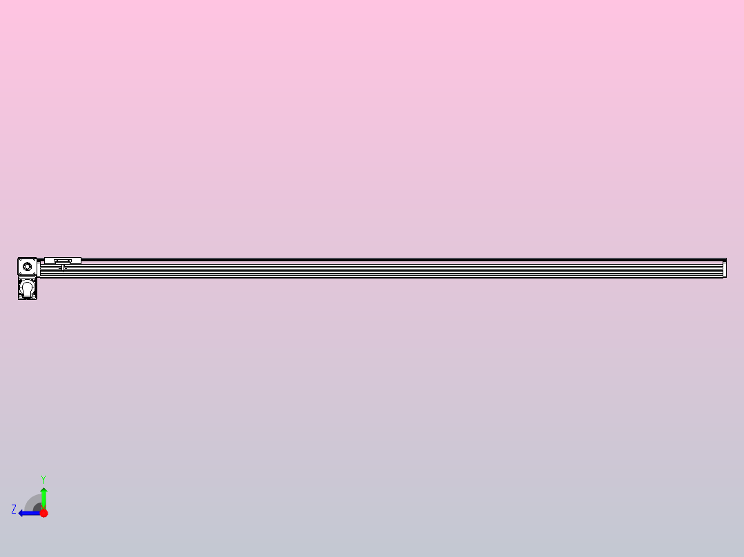 皮带直线轴半封闭可选导轨TPA-HNB-120D-110-L2200-LP-C-P40-N3右视图