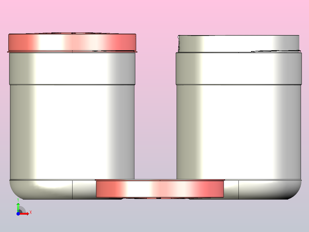 带帽的塑料包前视图