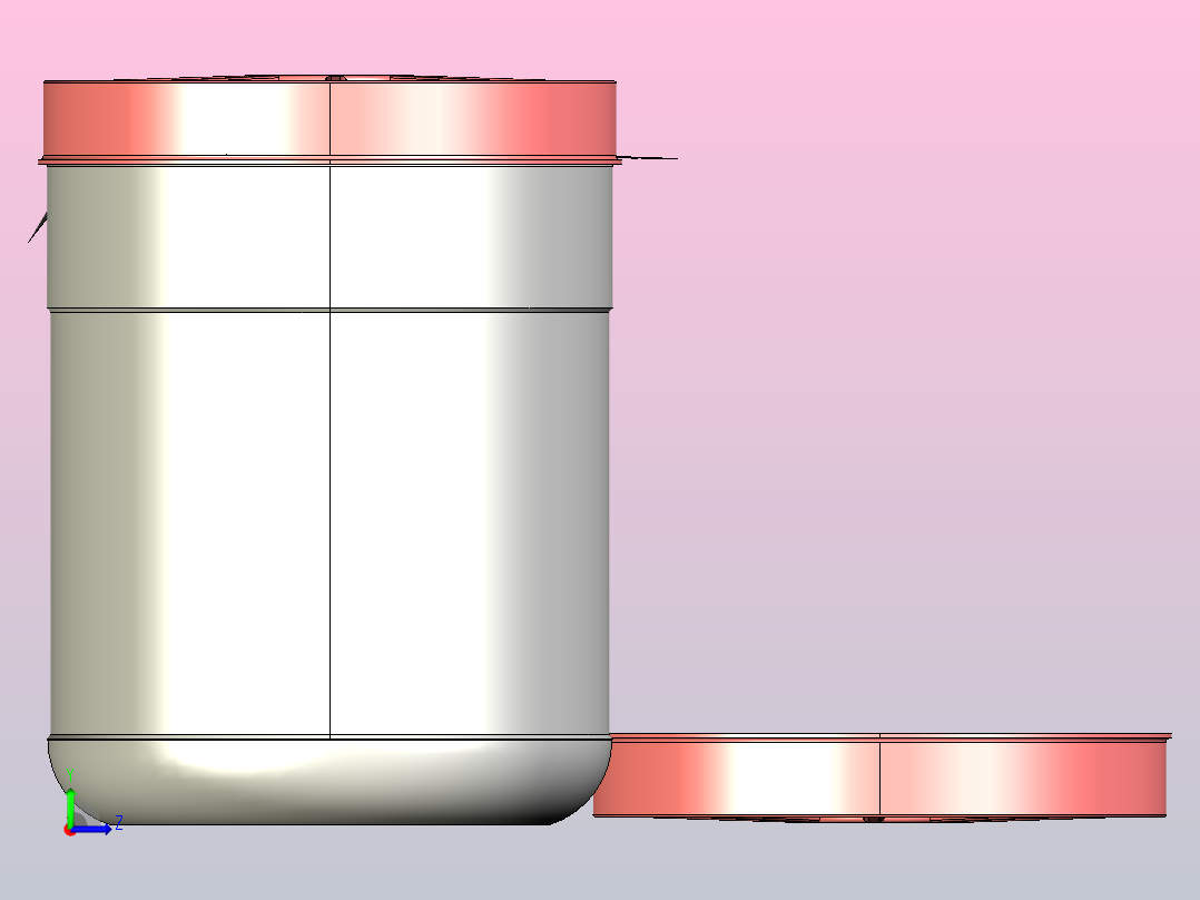 带帽的塑料包左视图
