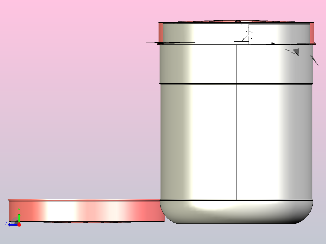 带帽的塑料包右视图