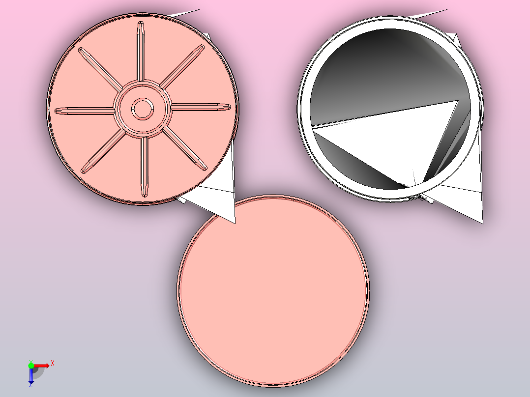 带帽的塑料包俯视图