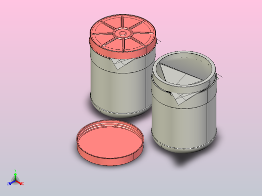 带帽的塑料包正等轴测缩略图