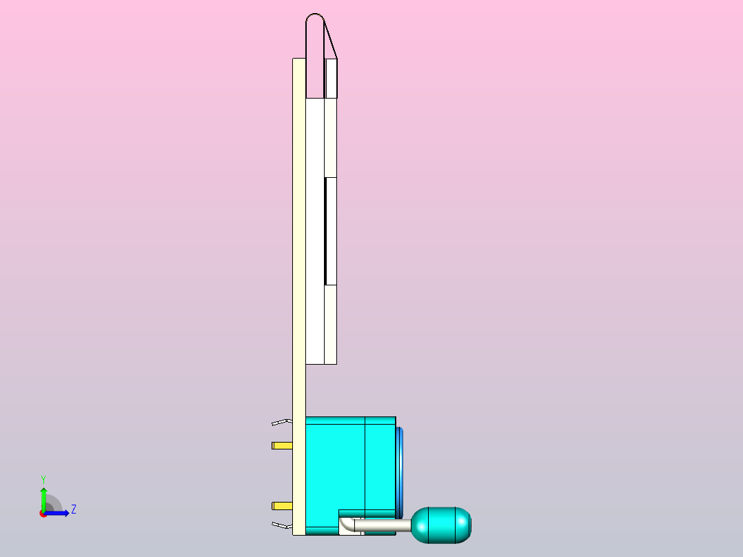 AVR晶体管测试仪左视图