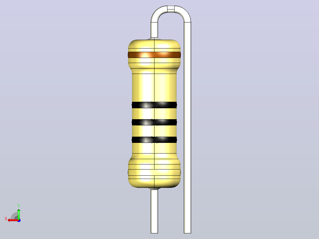 电阻器组RES_AV_3W_150mil_0R_5%后视图