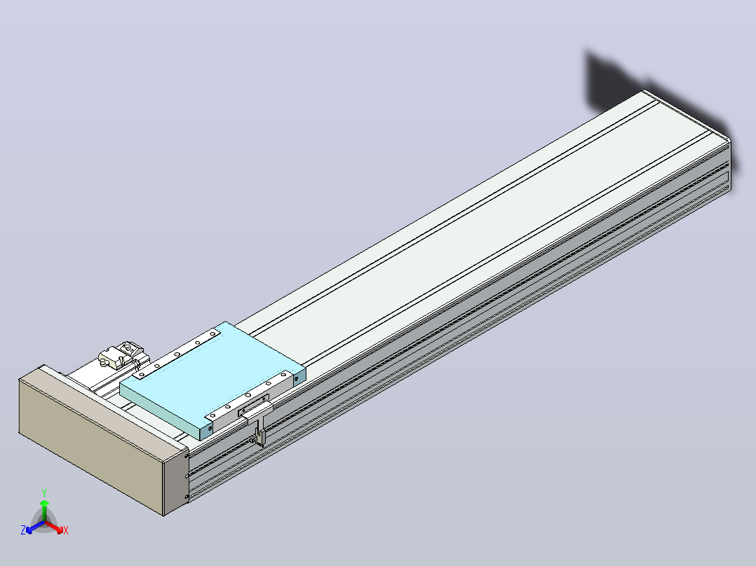 滚珠丝杠直线轴带导轨全封闭TPA-HCR-175D-2510C-L800-ML-Y-P75-N3主视图