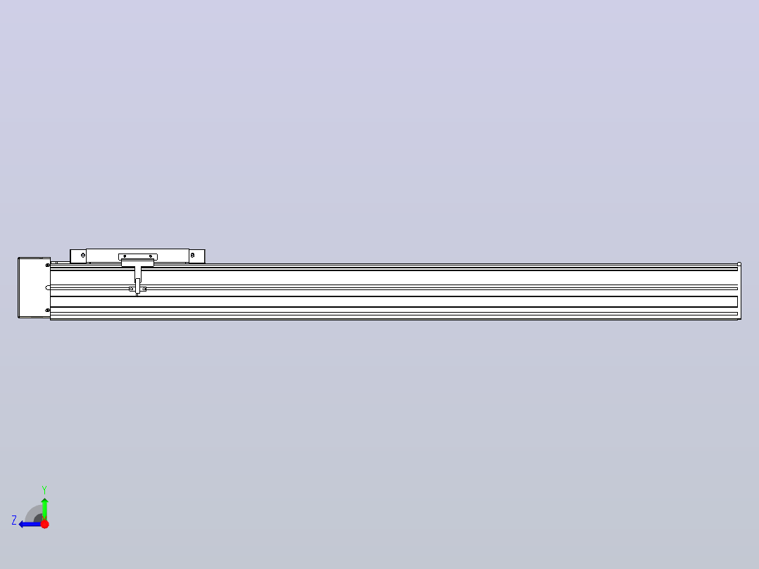 滚珠丝杠直线轴带导轨全封闭TPA-HCR-175D-2510C-L800-ML-Y-P75-N3右视图