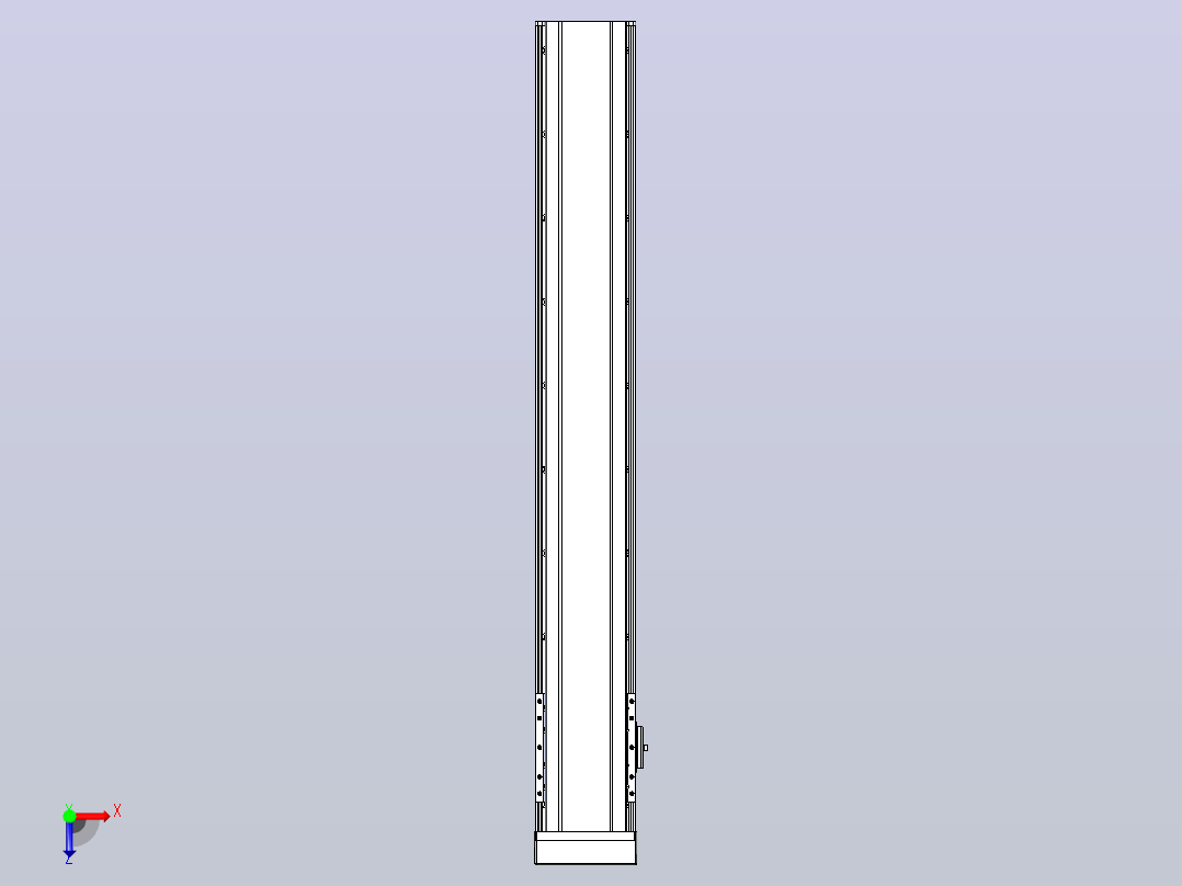 日规模组半封闭丝杆TPA-HNR-120D-1610C-L750-MP-C-P40-N3俯视图