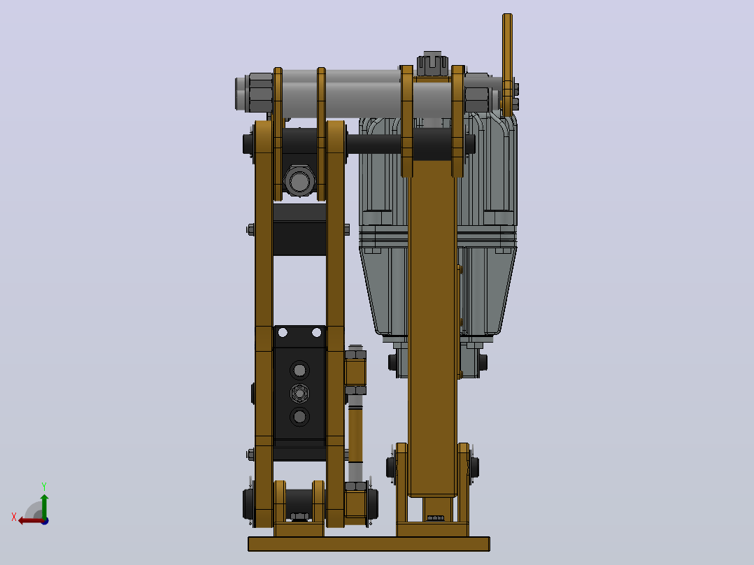 YP11系列电力液压盘式制动器YP11-220-250×20-ⅡA-CL.RL.WL.HL.H后视图