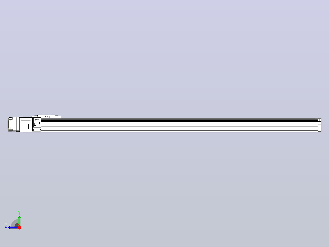 滚珠丝杠直线轴内置导轨TPA-GCR-40-1210C-L750-ML-M10-N3右视图