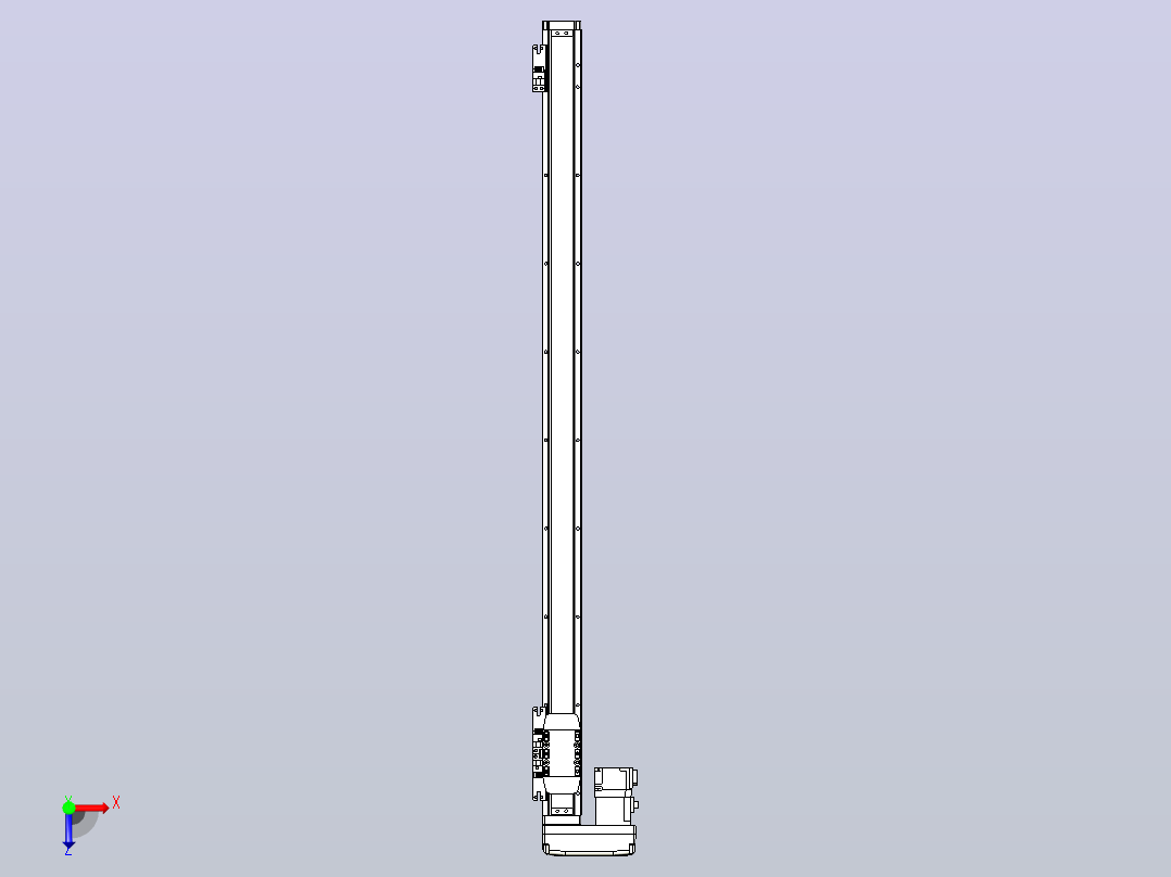 滚珠丝杠直线轴内置导轨TPA-GCR-40-1210C-L750-ML-M10-N3俯视图