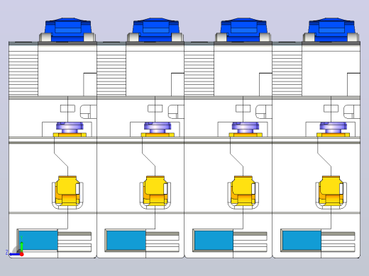 NUH-40B 4P电涌保护器三维模型202404右视缩略图