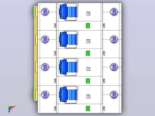 NUH-40B 4P电涌保护器三维模型202404俯视缩略图