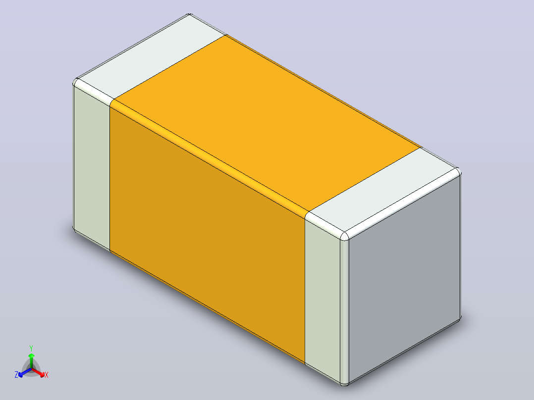 片式电容器封装 （SMD）CAPC3215X135N主视图