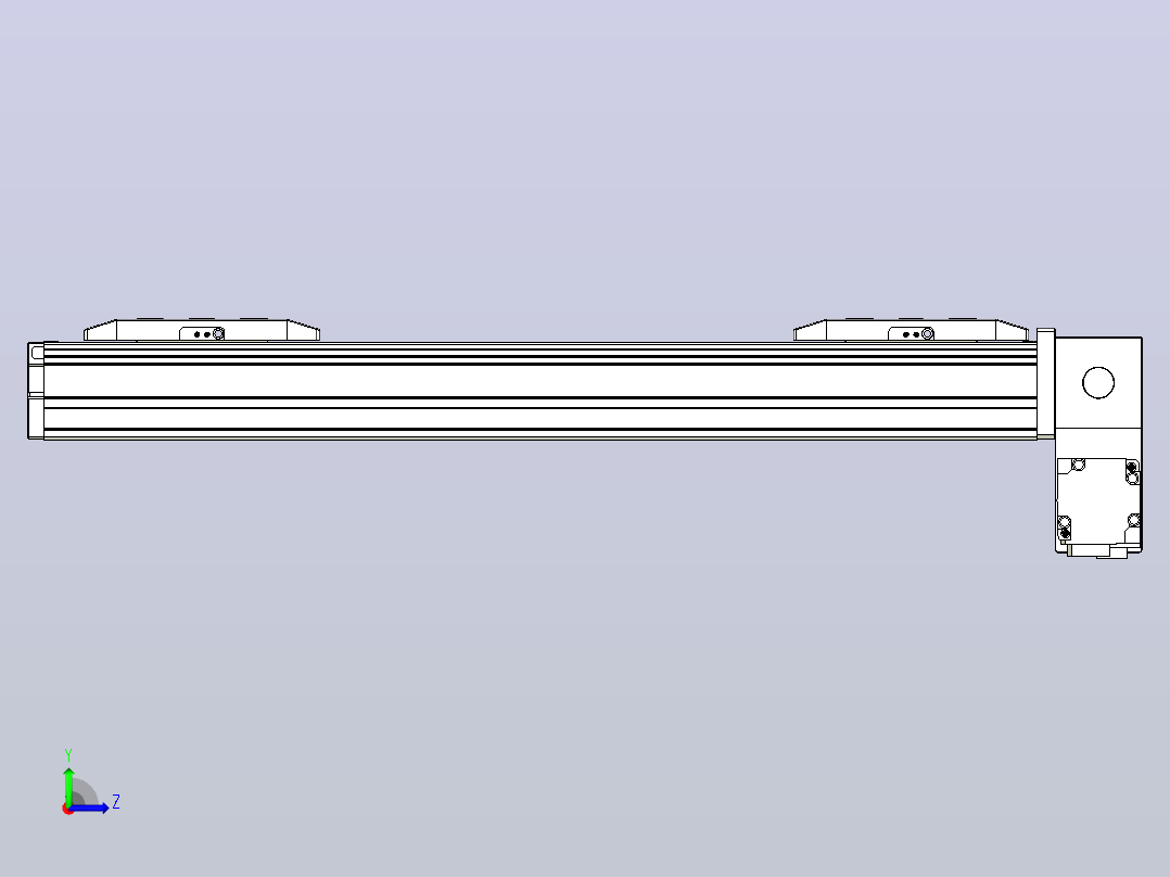 皮带直线轴双滑块型TPA-GCBS-50-P42-L100-RP-M10-N3左视图
