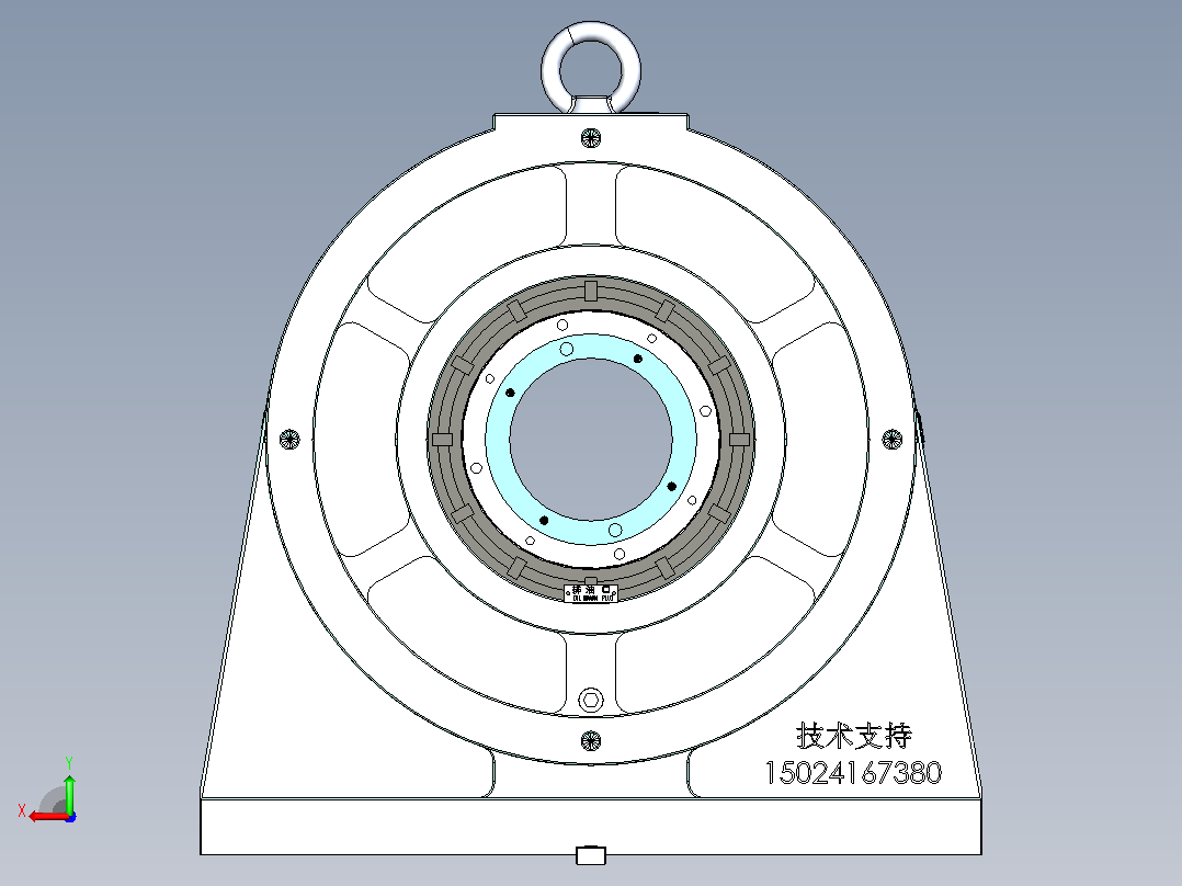 NF-400油压圆盘尾座后视图
