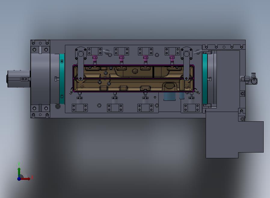 A18-精密液压工装夹具前视图
