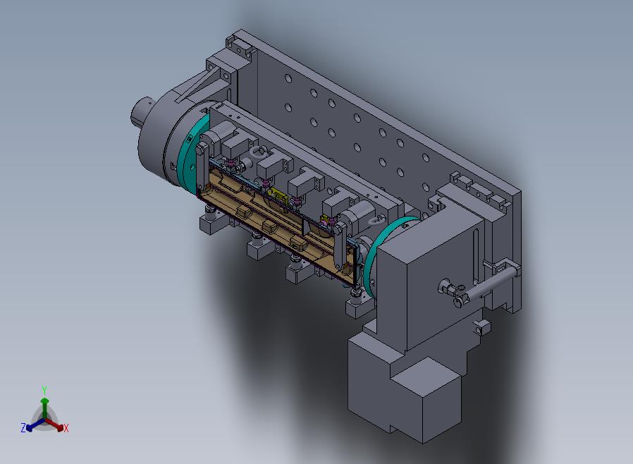 A18-精密液压工装夹具正等轴测图