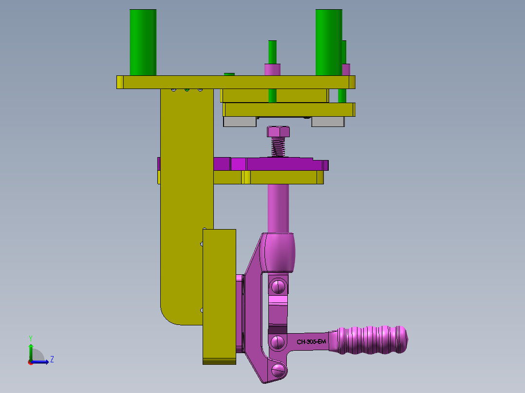 触摸板组装治具sw16可编辑左视图