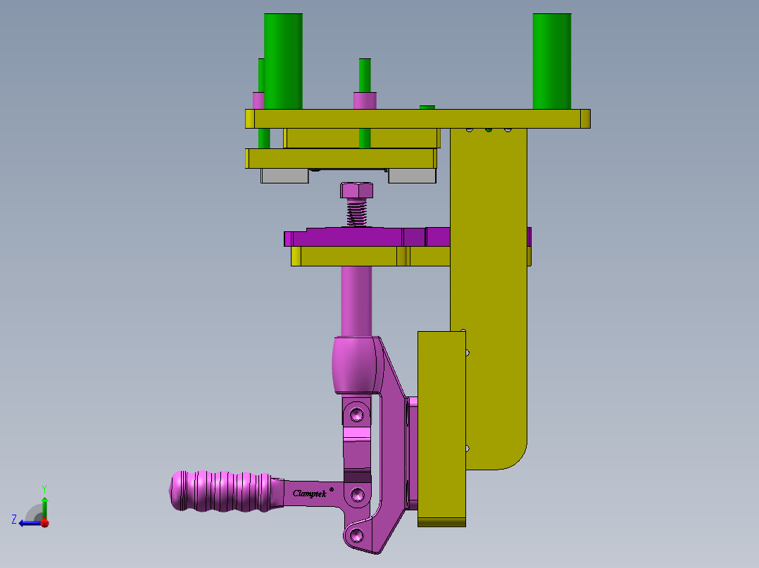 触摸板组装治具sw16可编辑右视图