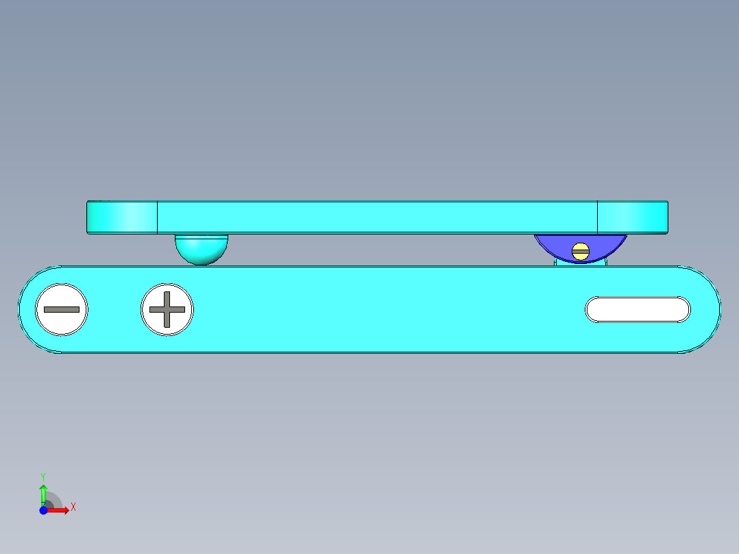蓝色的mp3模型前视图