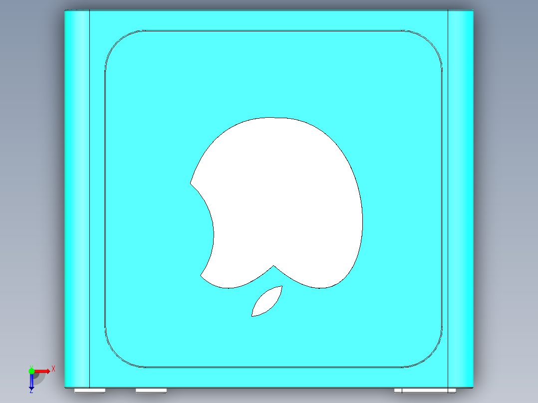 蓝色的mp3模型俯视图