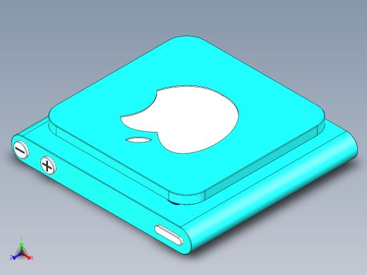 蓝色的mp3模型正等轴测缩略图