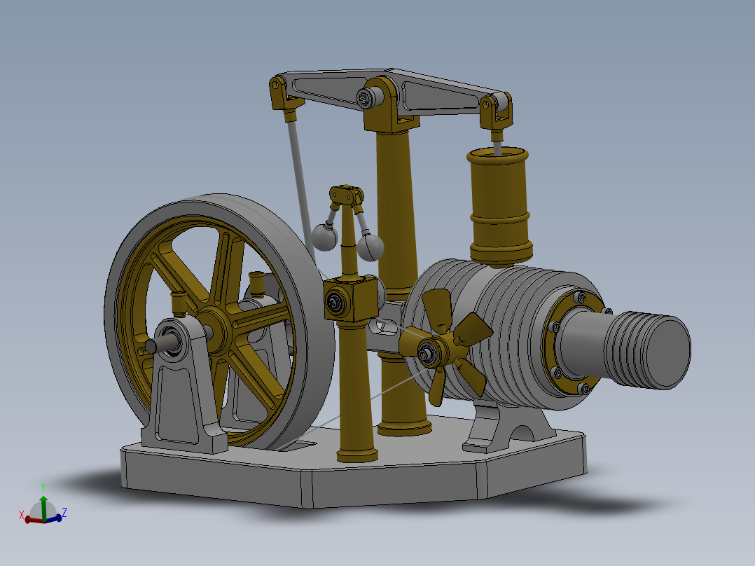 投影仪斯特灵发动机3D模型