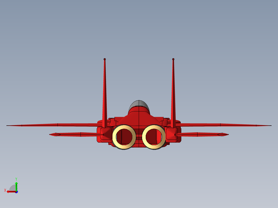 我的第一架飞机3d模型后视图