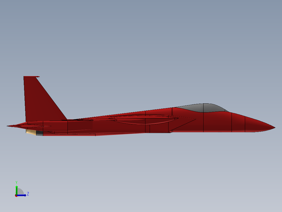 我的第一架飞机3d模型左视图